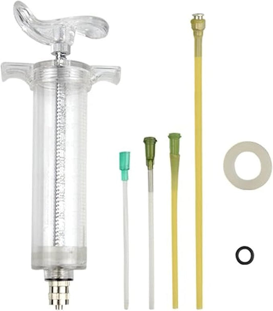 LILYS PET Young Birds Feeding Syringe,Plastic and Perspex Material,Used for Feeding Milk for Young Birds or Feeding Medicine for Sick Birds (50ml and 2+2.5+3mm Hose) …