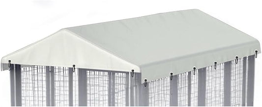 Outdoor Replacement Kennel Cover 5'W x 10'L Made of 600D Waterproof Oxford Cloth- Beige （Sold only Kennel Cover Without Frame）