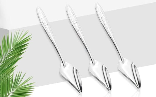 LILYS PET 4.7" Bird Parrot Stainless Steel Metal Feeding Spoon,Special Feeding Scoop Medicine Spoons Hand Feeding Spoons for Peony Cockatiel Parrot (3PCS)