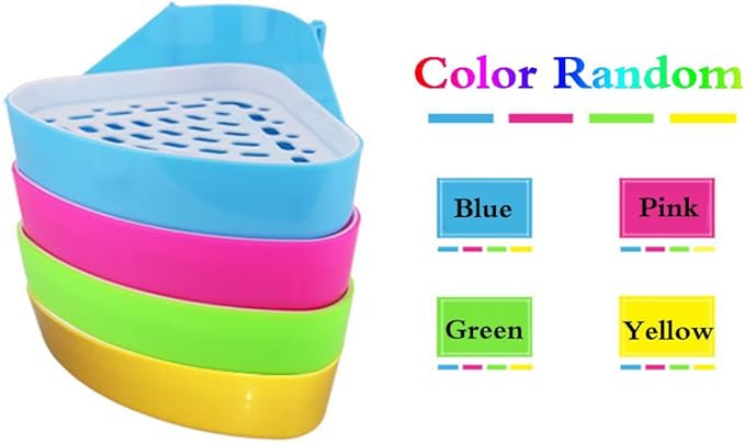 Pet Small Rat Toilet, Square Potty Trainer Corner Litter Bedding Box Pet Pan for Small Animal/Rabbit/Guinea Pig/galesaur/Ferret (Triangle)