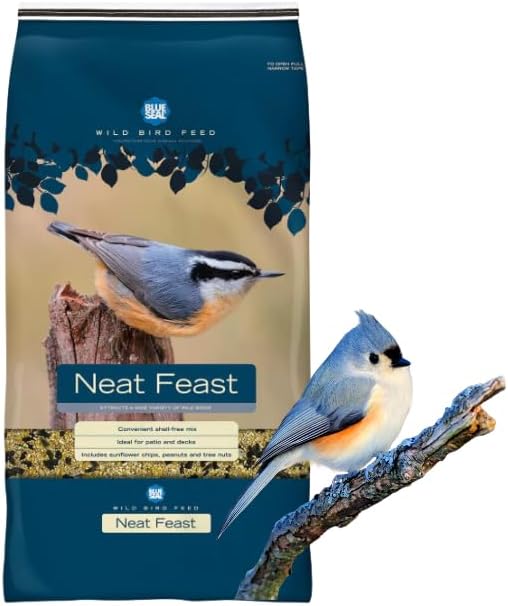 Blue Seal Neat Feast Wild Bird Seed | Convenient Shell-Free Mix | Attracts Wide Variety of Birds | 20 Pound Bag