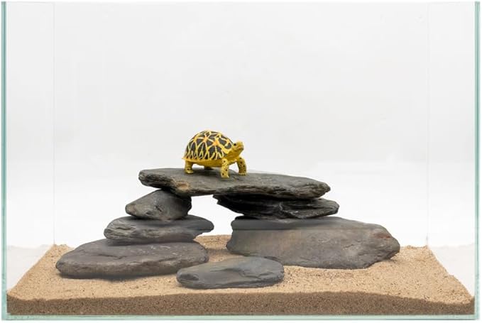 Aquarium Stone Stream Turtle Platform Natural Slate 3-9 inches Turtle Tank Rocks for Aquarium Decoration and Amphibian Habitat (20lb)
