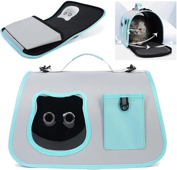 Cat Bag for Going Out, 17 * 10inch Portable Tote Hundred Pet Bag, Large Capacity Shoulder Slanting Cross Cat Dog Bag