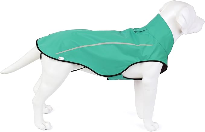 Mile High Life Dog Raincoat, Adjustable Waterproof Reflective Rain Jacket for Small Medium Large Dogs, Lightweight Breathable Pet Rain Coat with Leash Hole(Green,XS Chest 17-23")