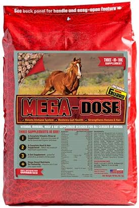Mega Dose 40 lb, Equine Vitamin Mineral with a Full Serving of Horse Guard Supplement & Hoof Guard