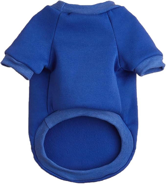 Puppy Sweater for Small Dogs Clothes Warm Winter Cat Clothe Pet Sweatshirt Knitwear Doggie Kitten Clothing, Blue, XX-Small