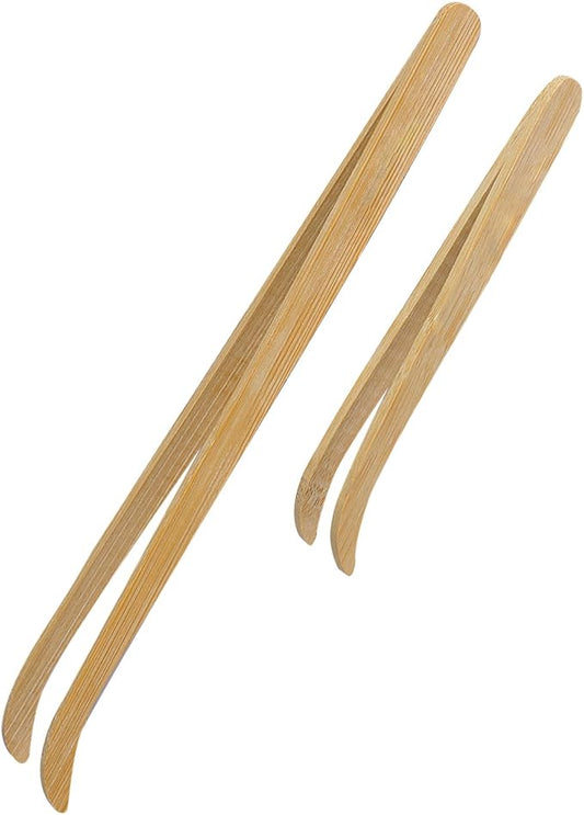 Pawfly 2 Pack Reptile Feeding Tongs, 11" & 6.5" Bamboo Reptile Tongs, Long Reptile Feeding Tweezers, Safe Reptile Tweezers Feeder Tool for Lizard Bearded Dragon Gecko Snak