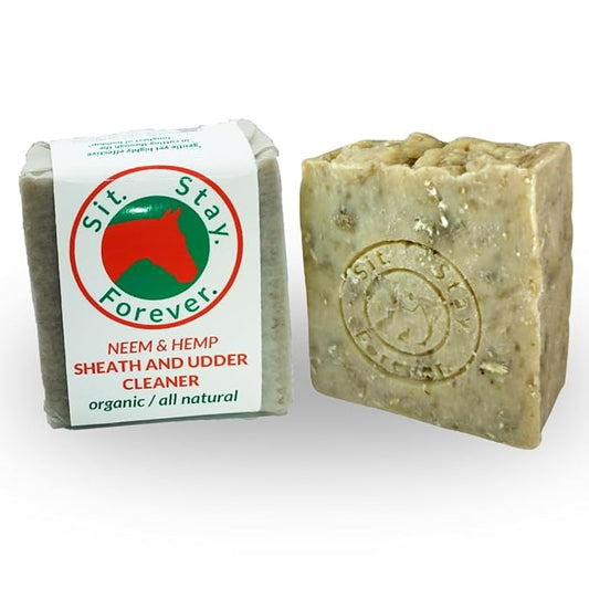 Sit Stay Forever Organic Neem & Hemp Sheath and Udder Cleaner, 7 oz bar.