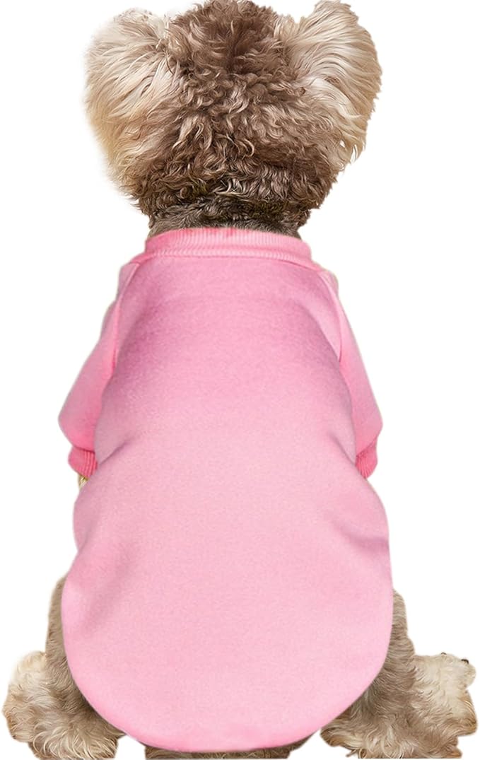 Puppy Sweater for Small Dogs Clothes Warm Winter Cat Clothe Pet Sweatshirt Knitwear Doggie Kitten Clothing, Pink, XX-Small