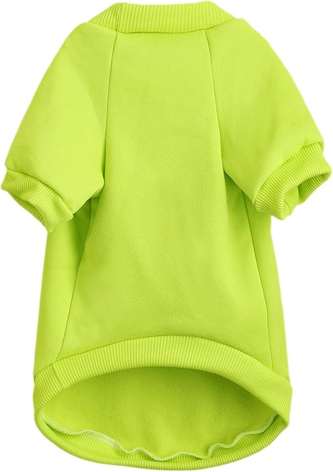 Puppy Sweater for Small Dogs Clothes Warm Winter Cat Clothe Pet Sweatshirt Knitwear Doggie Kitten Clothing, Light Green, Small
