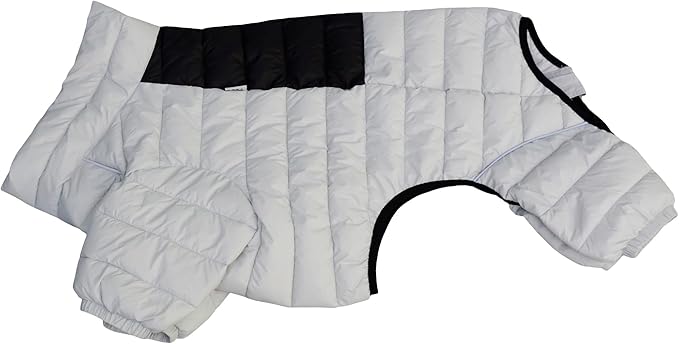 LoveLongLong Dog Coat - Warm & Waterproof Dog Jacket, Zippered & Adjustable, Reflective, Off White, Sizes S, M, L