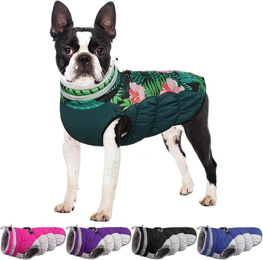 Dog Jackets for Medium Dogs,Medium Dog Coat,Warm Pet Winter Coat Zip Up Back,Waterproof Dogs Jacket with D-Ring,Pet Cold Weather Coats with Fleece Lined, Snowsuit Pug Boston Terrier,M