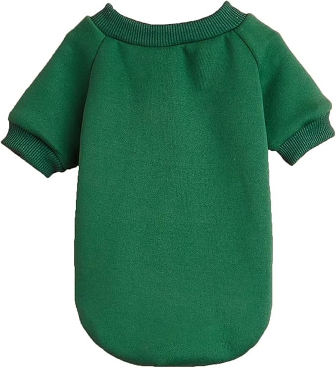 Puppy Sweater for Small Dogs Clothes Warm Winter Cat Clothe Pet Sweatshirt Knitwear Doggie Kitten Clothing, Green, X-Large