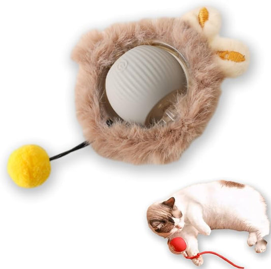 Nestoly Cat Toy, Indoor Automatic Moving Interactive Cat Toy Ball, Smart Cat Wheels for Indoor Cats, Chirping Motion Activate Cat Toys Best for Bored Solve Your Cat's Boredom in Seconds