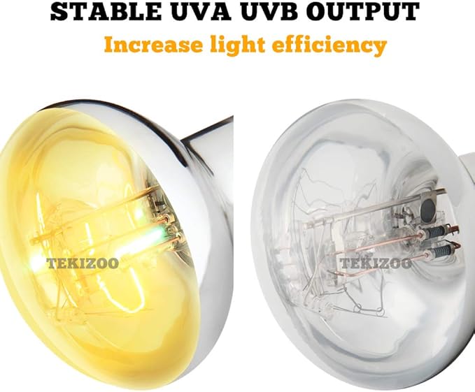 UVA UVB Sun Lamp High Intensity Self-Ballasted Heat Basking Lamp/Light/Bulb for Reptile and Amphibian (125W)