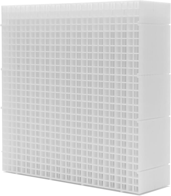 LINLAN 12 Pieces 11.8x11.8in (30X30cm) Aquarium Grid Plastic, Fish Tank Divider, Egg Crate for DIY Filtration and Bottom Protection in Aquascaping (White-No Accessories)