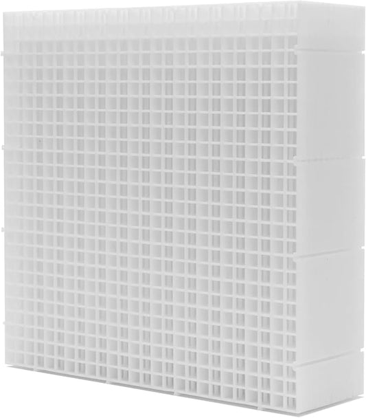 LINLAN 12 Pieces 11.8x11.8in (30X30cm) Aquarium Grid Plastic, Fish Tank Divider, Egg Crate for DIY Filtration and Bottom Protection in Aquascaping (White-No Accessories)