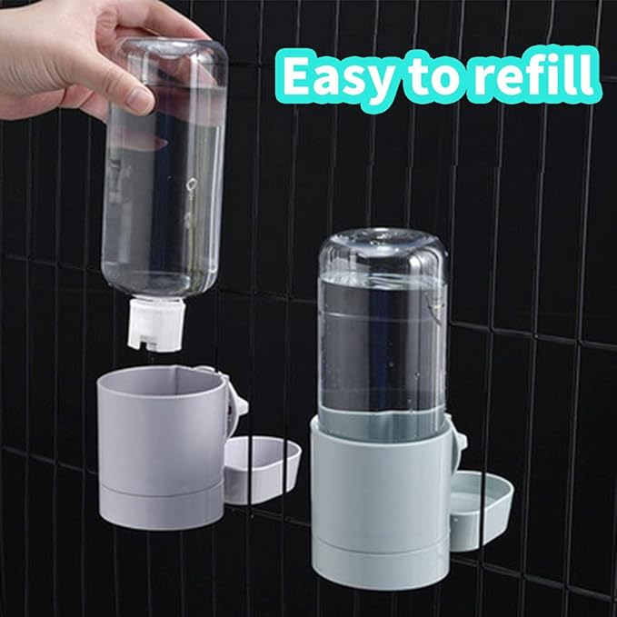 17oz No Leak Rabbit Waterer Feeder, No Drip Water Feeder Water Bowl for Guinea Pig Hamster Chinchilla Ferret Small Animal