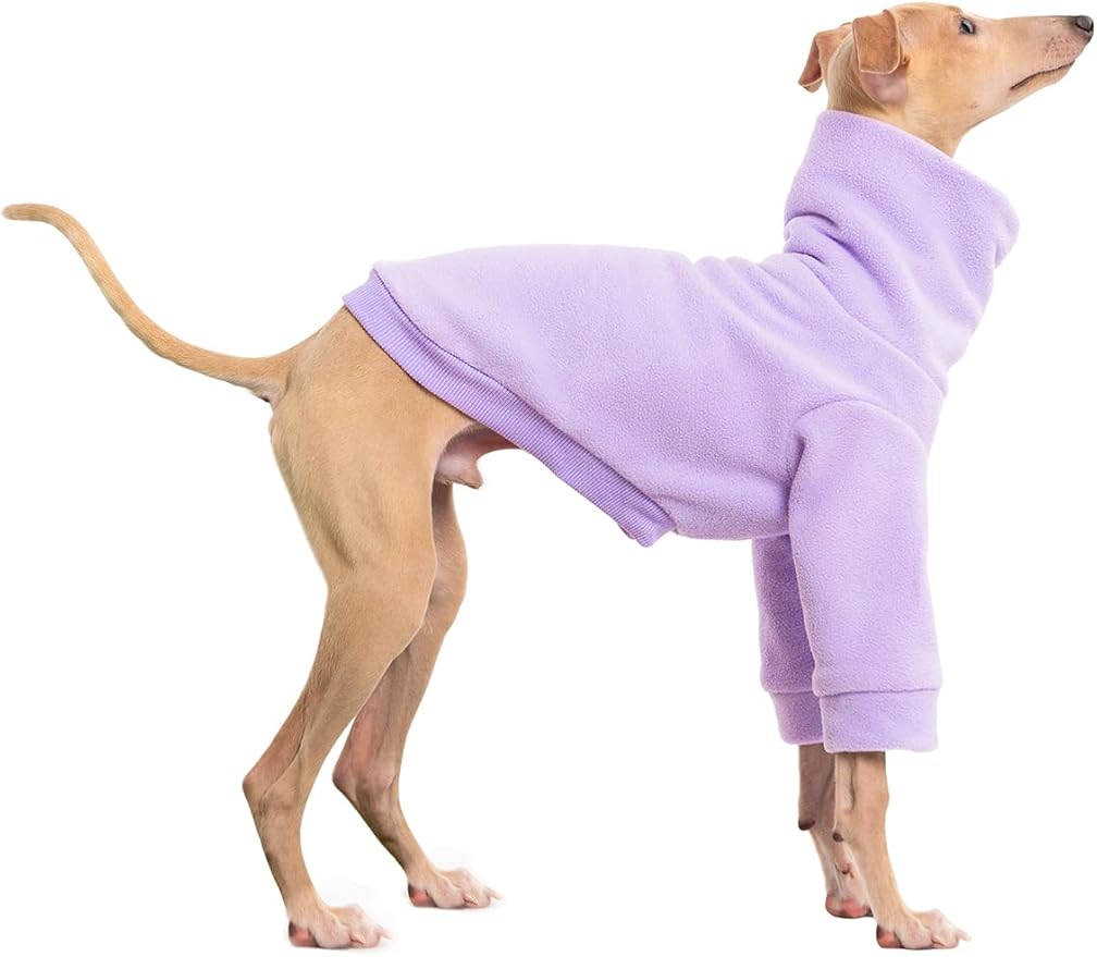 Dog Fleece Sweater Turtleneck Long Sleeve Pullover Sweatshirt Warm Puppy Clothes for Small Medium Dogs