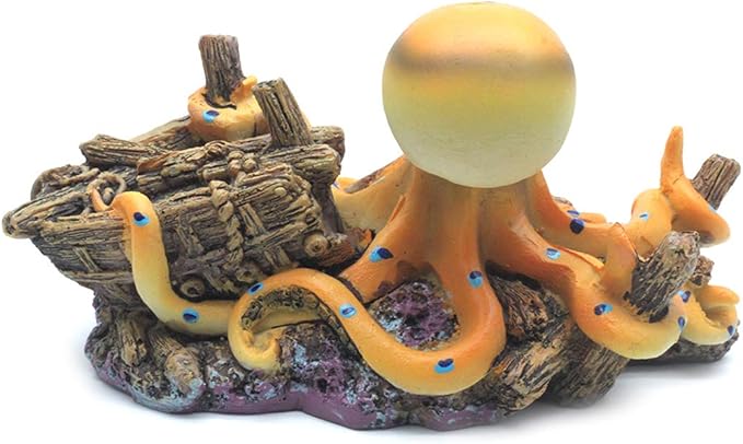 Sscon Aquarium Fish Tank Decoration Emulational Octopus Aquarium Decor Ornaments