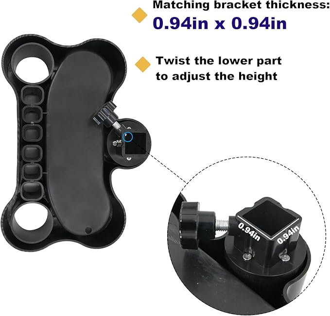 Adjustable Pet Grooming Organizer for Scissors, Brushes and Tools - Rotatable Multi-Compartment Grooming Arm Stand