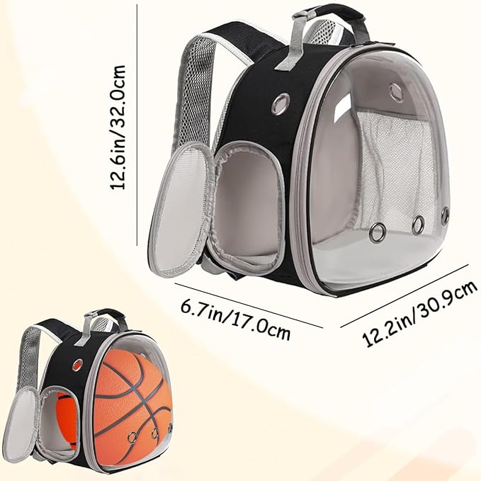 Portable Travel Backpack Habitat for Small Animal, Space Capsule Bubble Window Guinea Pig Bird Bearded Dragon Turtle Carrier Rabbit Squirrel Hamster Cage Breathable Handbag