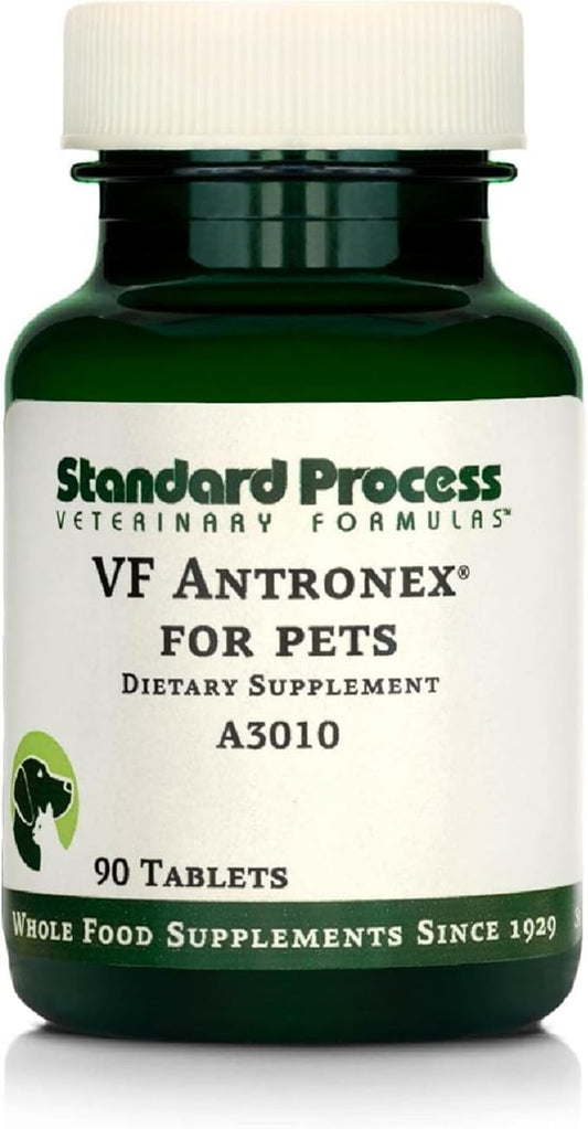 Standard Process Inc. VF Antronex for Pets - Feline & Canine Hepatic Support Formula - Healthy Liver Supplement for Cats & Dogs - Antronex Supplement to Support Healthy Immune System - 90 Tablets
