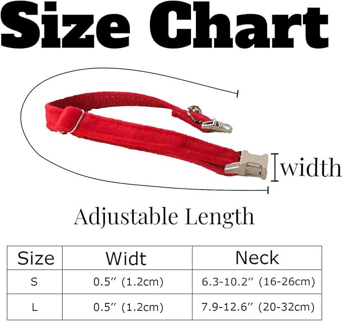 Personalized Cat Collar with Custom Name Plate, Customize Engraved Metal Buckle, Adjustable Velvet Tough Nylon Cat ID Tag Collars with Bell