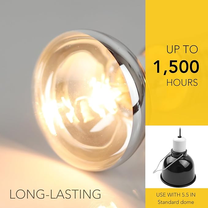 MRREPTILE Reptile Heat Lamp Bulbs, 2-Pack 75W Intense Basking Bulbs, Reptile Basking Lamps, Bearded Dragon Basking Light, Simulated Natural Basking for Reptiles Snakes Lizards Tortoise Heater