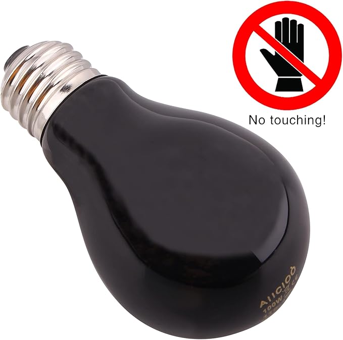 Aiicioo Reptile Heat Lamp - 100 Watt Reptile Night Heat Bulb Terrarium Moon-Like Light Bulbs for Reptiles Bearded Dragon Gecko Snake Turtle Lizard Tank