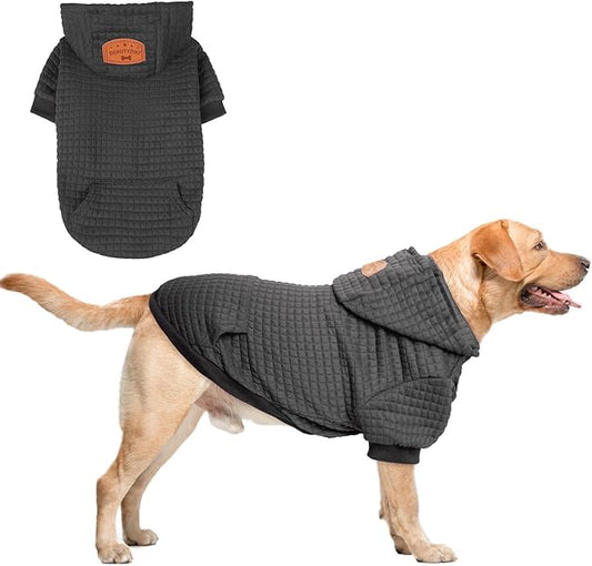 BEAUTYZOO Dog Hoodie for Small Medium Large Dogs, Winter Fall Warm Dog Clothes for Puppy S M Sized Dogs Girl Boy, Dog Sweater Shirt Hoodies with Pocket Bulldog Pitbull Cat Clothing Coat