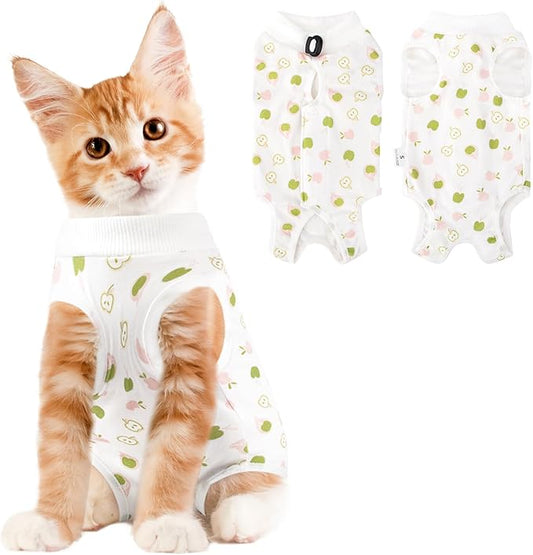 Cat Recovery Suit Female, Breathable Cat Onesie After Surgery Female for Abdominal Wounds or Skin Diseases, Surgery Recovery Suit Kitten Onesie After Spay Wear Anti Licking