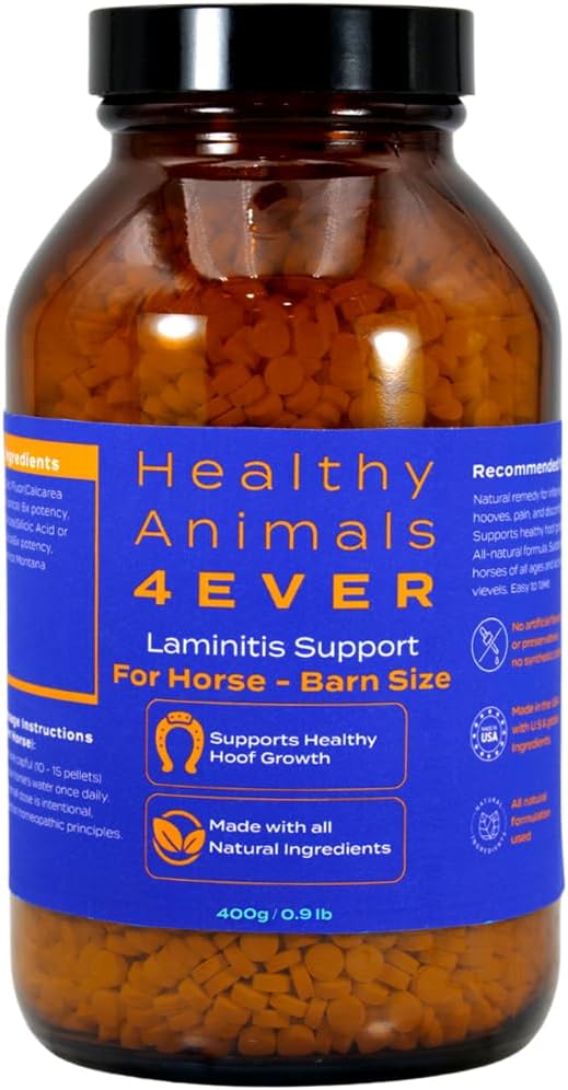 HealthyAnimals4Ever HA4E - Horse Laminitis Support - Hoof Care for Damaged & Injured Hooves - Highly Effective, Natural Homeopathic Supplement - Pellets, Barn Size