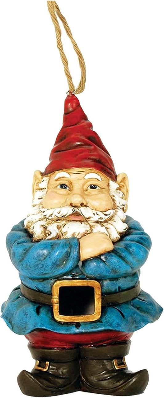 Spoontiques - Birdhouse - Garden Décor - Decorative Bird House for Yard and Garden Decoration - Hanging Novelty for Outdoor Patio - Gnome Birdhouse