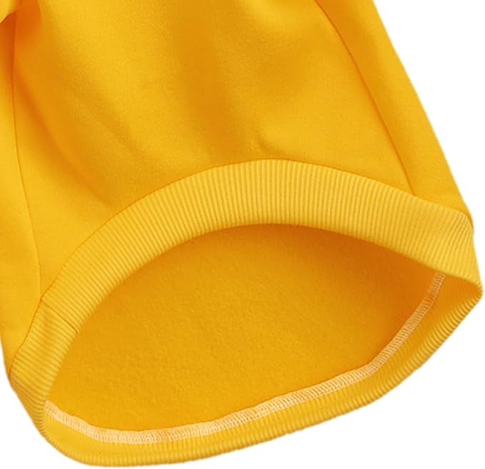 Puppy Sweater for Small Dogs Clothes Warm Winter Cat Clothe Pet Sweatshirt Knitwear Doggie Kitten Clothing, Yellow, X-Large