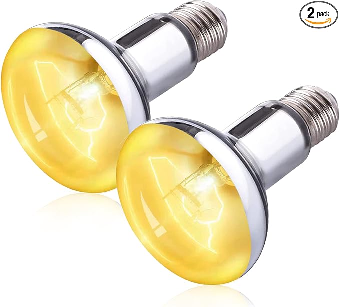 2 Pack 100W UVB UVA Reptile Light,Reptile Heat Lamp Basking Bulb for Bearded Dragon,UVB Bulb Basking Light for Reptiles…