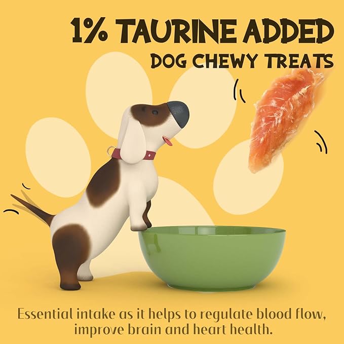 ASMPET Dog Treats Chews, Chicken Jerky Made with 100% Real Chicken Breast