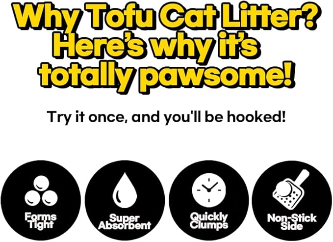 Tofu Cat Litter 100%, I'm Gonna Pee, Strong Clumping, Toilet Flushable, Less Dust, Less Tracking by Pallet Type, All Natural Ingredients, Biodegradable, Safe for Environment(5.7lb x 1pack)