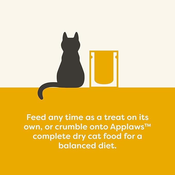 Applaws Natural Freeze-Dried Cat Treats, 100% Protein, Grain-Free & Nutritious, Single-Ingredient Chicken (8 x 1.0oz Bag)