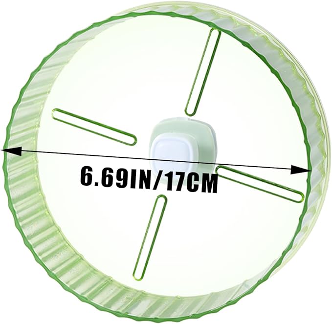 6.8-inch Parrot Silent Running Wheel, Parrot Exercise Wheel, Birds, Parrots, Turtles, Hamsters, Small Animal Quiet Running Wheel (Green)