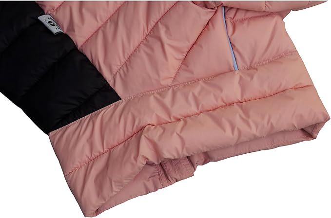 lovelonglong Dog Coat Dog Warm Jacket, 4 Legs Covered Waterproof Windproof Reflective Warm Dog Vest, Zippered Adjustable Outdoor Dog Snow Jacket for Small Medium Large Dogs Lotus Pink S