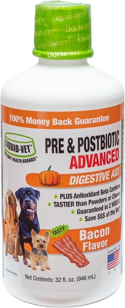 Pre & PostBiotic Support for Dogs – Digestive Upset, Stool Quality & Sensitive Stomach Support – Easy Liquid Formula for Picky Eaters
