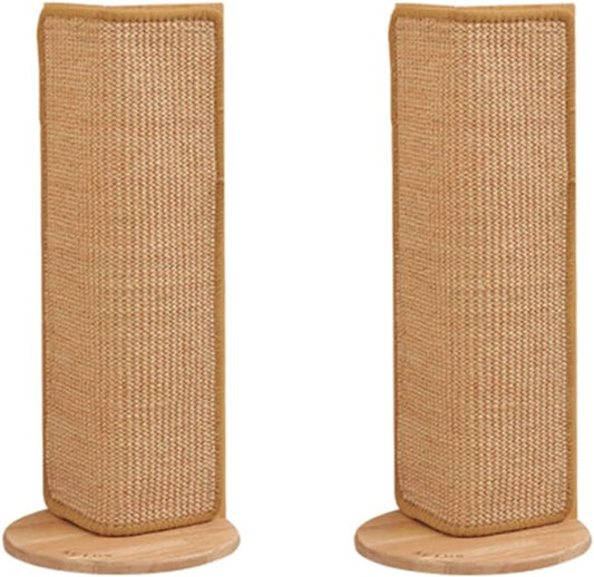 SHENGOCASE 2-Pack 24.5" Tall No Drilling Wall Sofa Couch Corner Cat Sisal Scratcher,Scratching Post,Replaceable Sisal Scratch Pad Mat, Couch Protector