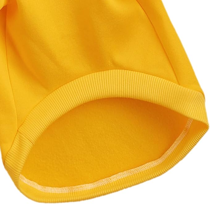 Puppy Sweater for Small Dogs Clothes Warm Winter Cat Clothe Pet Sweatshirt Knitwear Doggie Kitten Clothing, Yellow, Medium