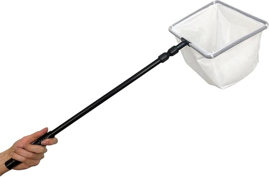 UNEAK - Aquarium Fish Net with Extendable 22"-33" Handle, Telescopic Fish Tank Nets, Fine Mesh Net for Fish and Shrimp Catching, Ponds, Creeks, and Aquariums