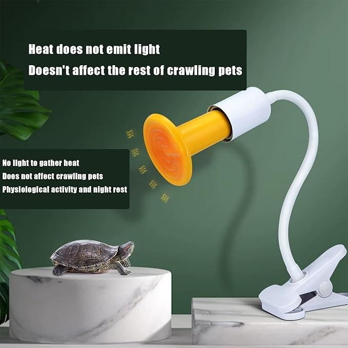 JZNCHP-Reptile Heat lamp-Ceramic Heat emitter-Bearded Dragon Tank Accessories 100W Yellow Infrared Bulb Emitter Lamp for Pet Heat lamp for Chickens(2-Pack)