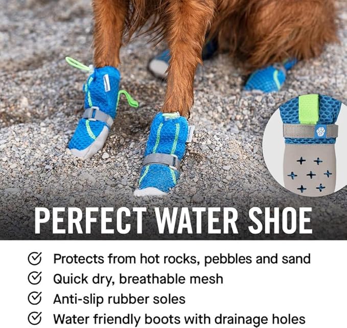 Canada Pooch Dog Boots for Hot Pavement - Dog Boots & Paw Protectors with Anti Slip Rubber | Water Friendly, Breathable Dog Shoes for Hot Days, Great for Dogs Grey - Size 5