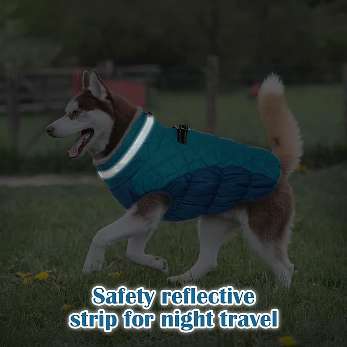 Dog Jackets for Large Dogs, Large Dog Winter Coat, Pet Cold Weather Coats, XXXL Pet Jacket with D-Ring, Waterproof Coat with Back Zipper,Snowsuit Labrador German Shepherd Doberman,XXXL