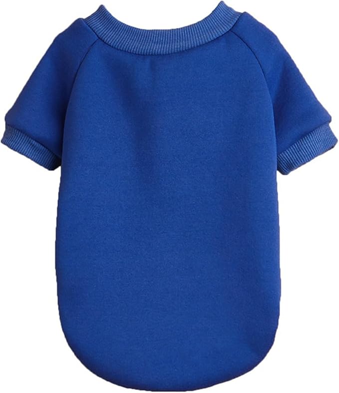Puppy Sweater for Small Dogs Clothes Warm Winter Cat Clothe Pet Sweatshirt Knitwear Doggie Kitten Clothing, Blue, XX-Small