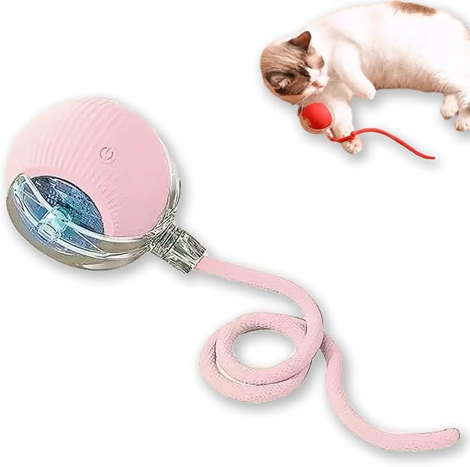Nestoly Cat Toy, Indoor Automatic Moving Interactive Cat Toy Ball, Smart Cat Wheels for Indoor Cats, Chirping Motion Activate Cat Toys Best for Bored Solve Your Cat's Boredom in Seconds